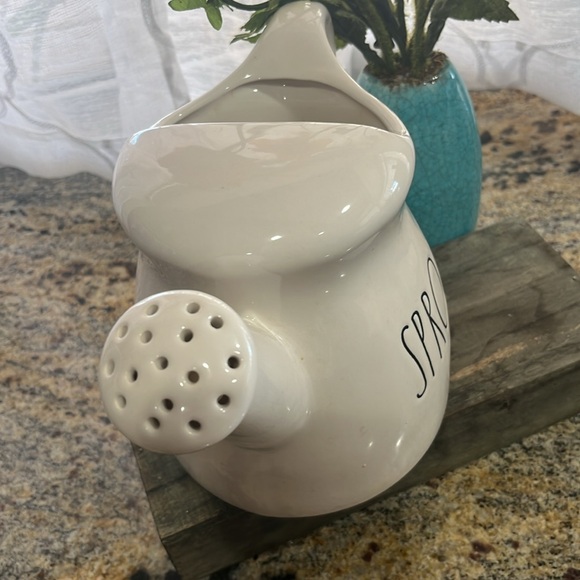 Rae Dunn "Sprout" Ceramic Watering Can. - Picture 4 of 5